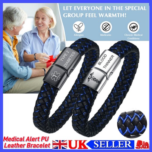 Medical alert leather - pu,