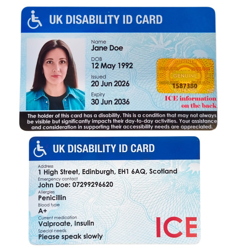 Photographic disability id - uk,