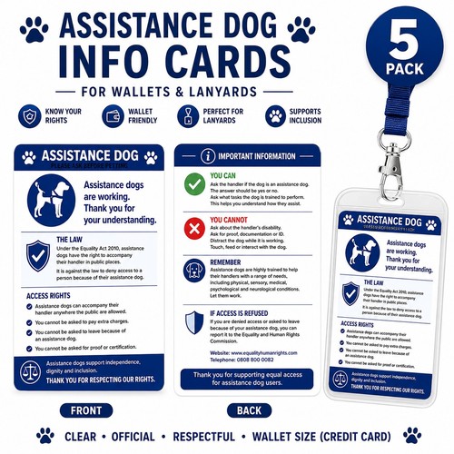 Assistance dog info card - dog,